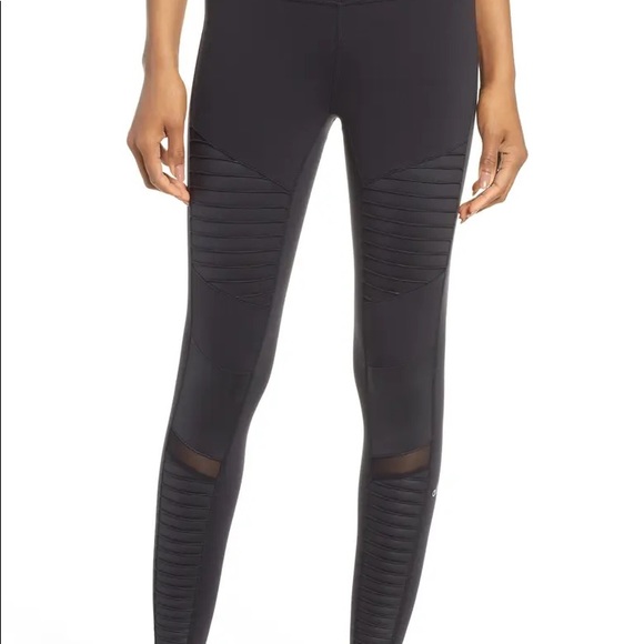 Alo yoga high waist Moto Leggings black Small - Picture 1 of 5